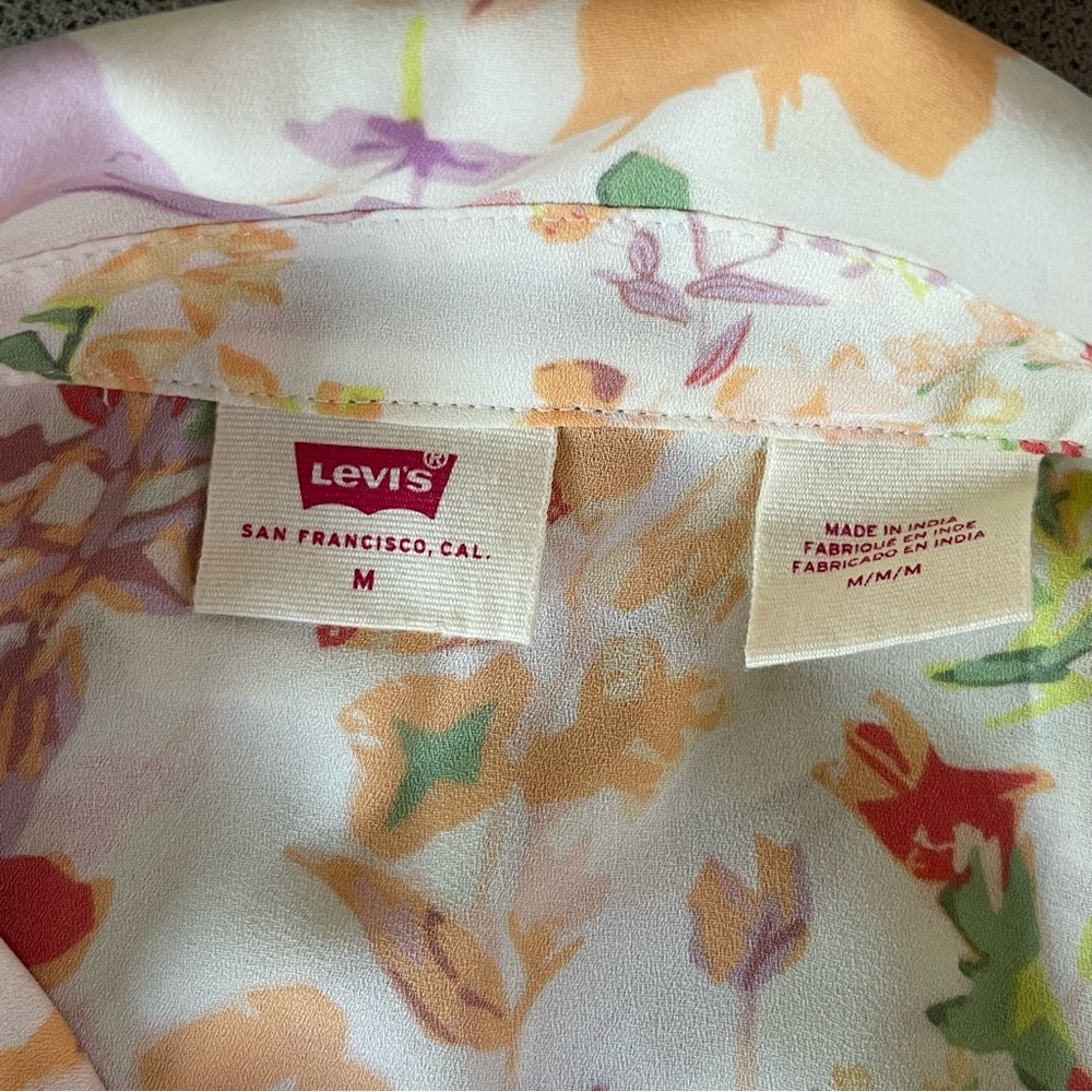 Levi’s Peach Rhiannon Floral Dress US M - Picture 6 of 7